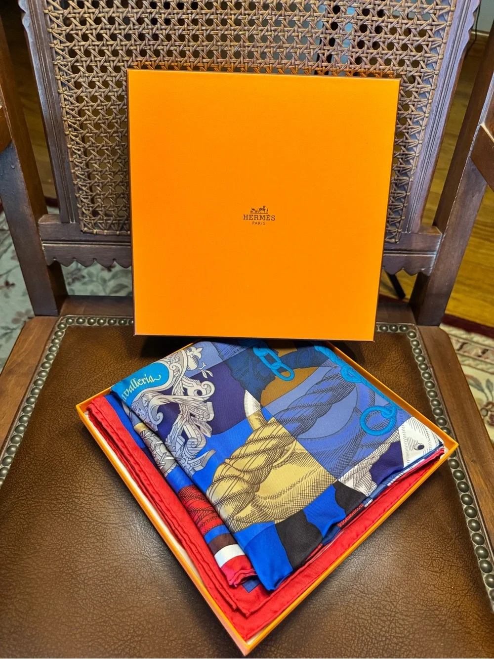Hermes Della Cavalleria Silk Scarf - 90 - Picture 6 of 8